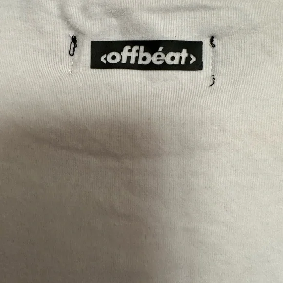 NWT Offbeat Short‎ Sleeve Graphic T Shirt White Embroidered Mens Sz S Small - Picture 6 of 11